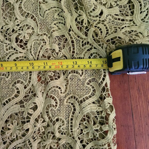 Chartreuse Lace Blouse - sz X-Small - Picture 3 of 5